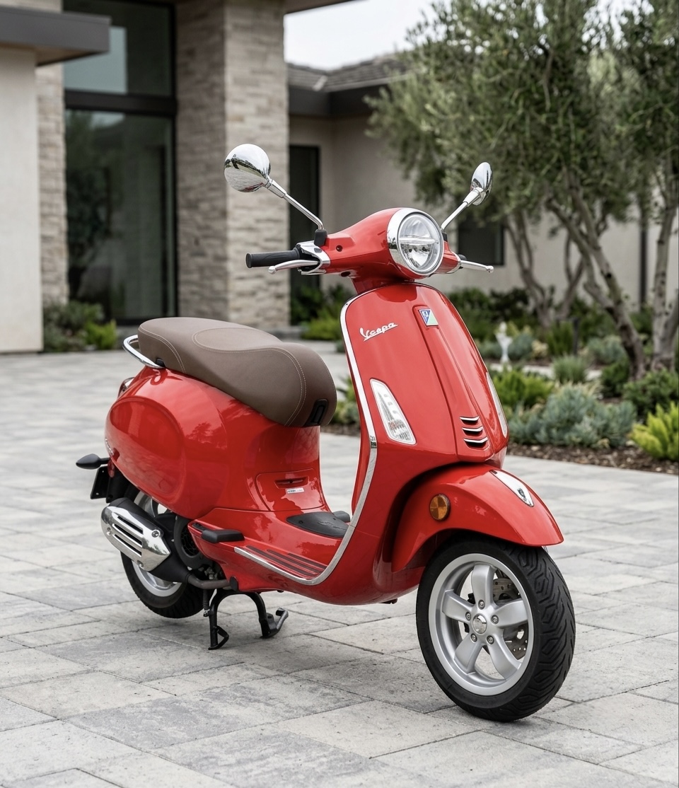 2016 Red Vespa — Motorcycles & Vespas picture car for rent in Los Angeles