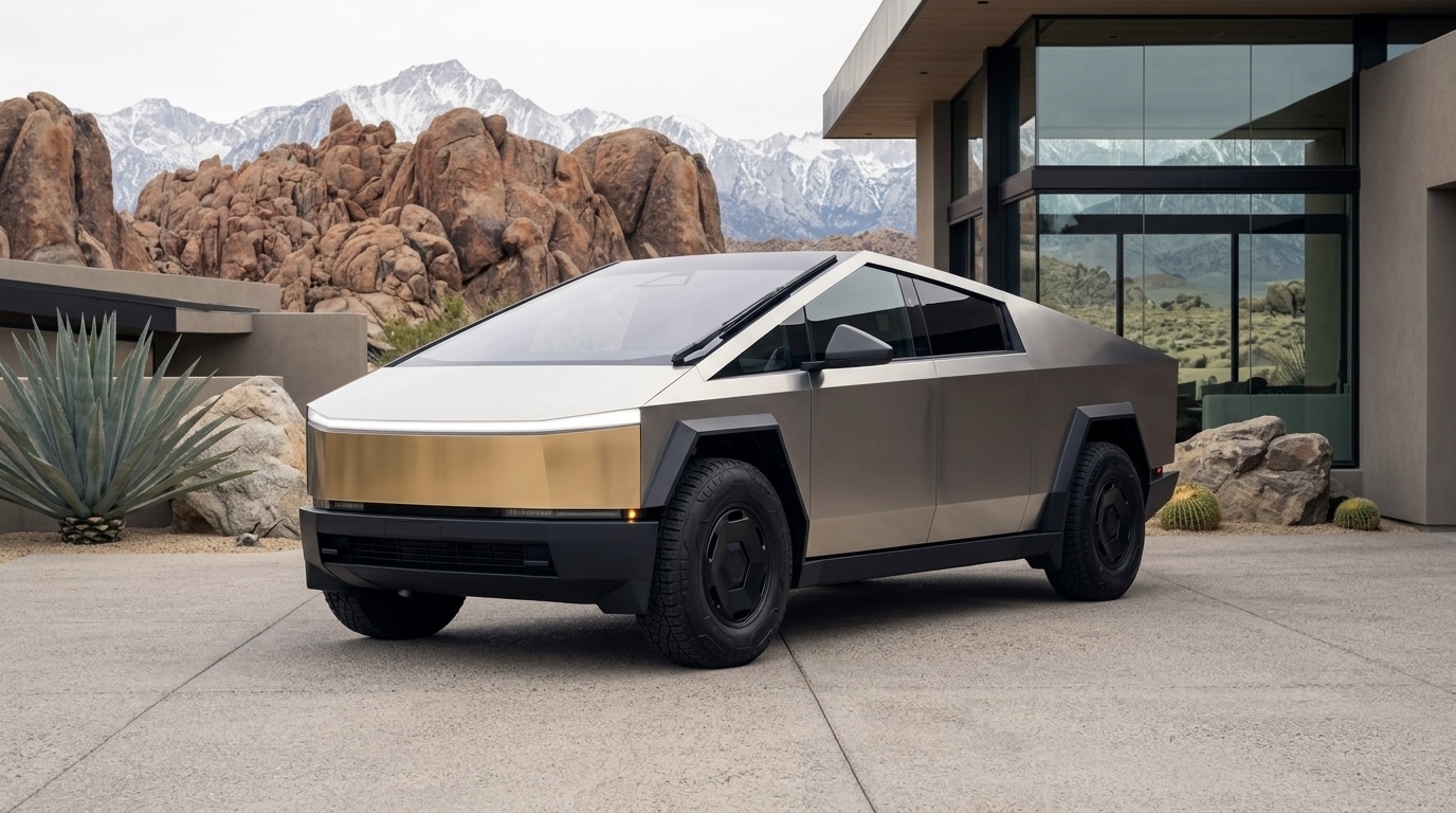 2025 Tesla Cybertruck — Electric Modern picture car for rent in Los Angeles